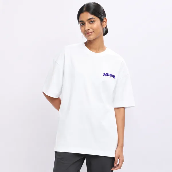 White_Terry_Cotton_Oversized_Panther_T-Shirt_For_Unisex