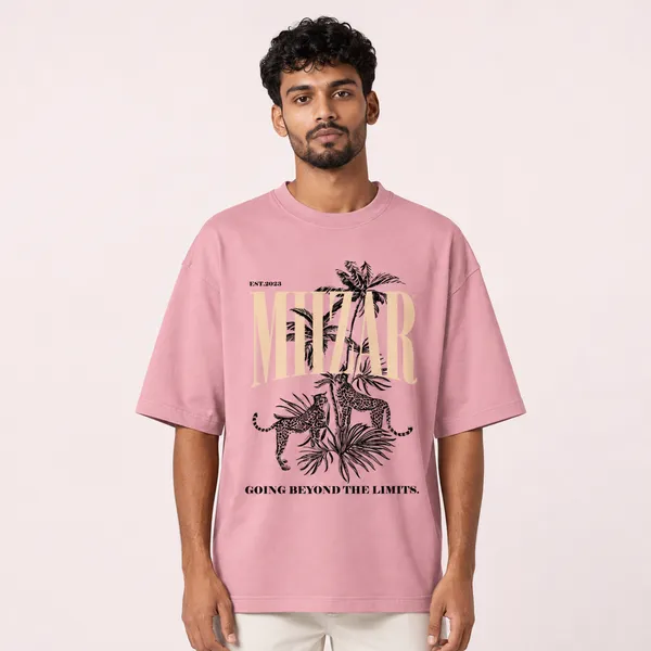 Flamingo_Terry_Cotton_Oversized_Wildlife_Graphic_T-Shirt_For_Unisex