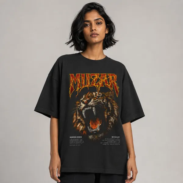 Black_Terry_Cotton_Oversized_Tiger_Graphic_T-Shirt_For_Unisex