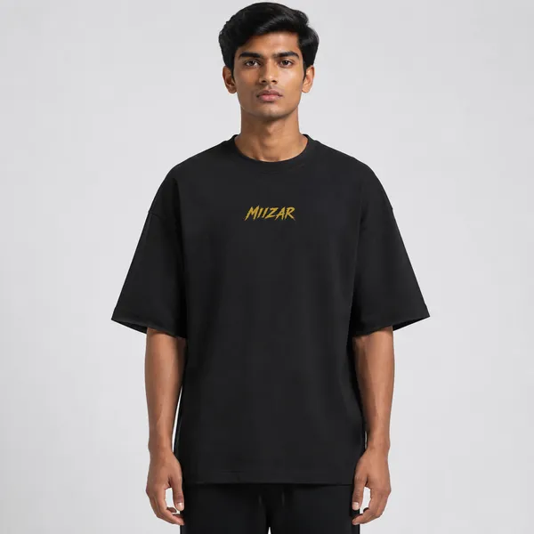 MIIZAR_Midnight_Panther_Oversized_Terry_Cloth_T-Shirt