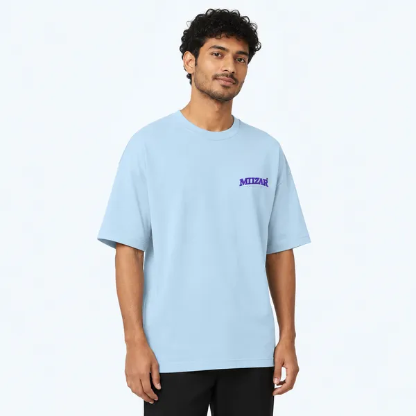 Sky_Blue_Terry_Cotton_Oversized_Panther_T-Shirt_For_Unisex