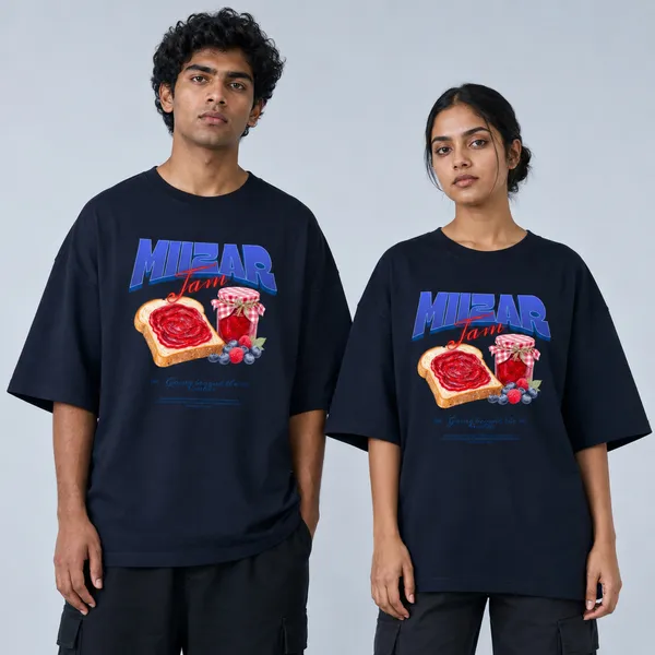Navy_Blue_Terry_Cotton_Oversized_Jam_Graphic_T-Shirt_For_Unisex
