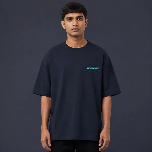 Navy_Blue_Terry_Cotton_Oversized_Venom_Bite_T-Shirt_For_Unisex