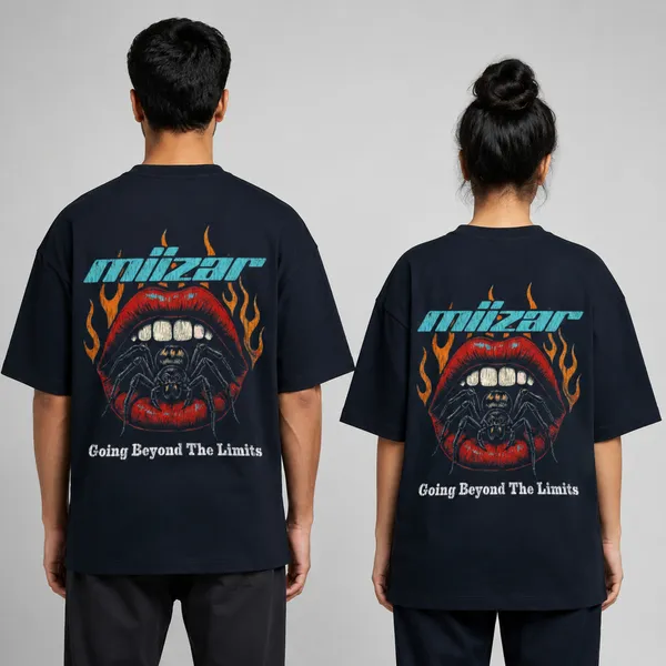 Navy_Blue_Terry_Cotton_Oversized_Venom_Bite_T-Shirt_For_Unisex