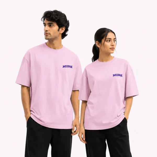 Light_Pink_Terry_Cotton_Oversized_Panther_T-Shirt_For_Unisex