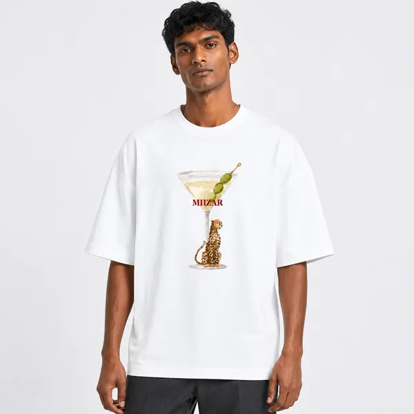 White_Terry_Cotton_Oversized_Leopard_Graphic_T-Shirt_For_Unisex