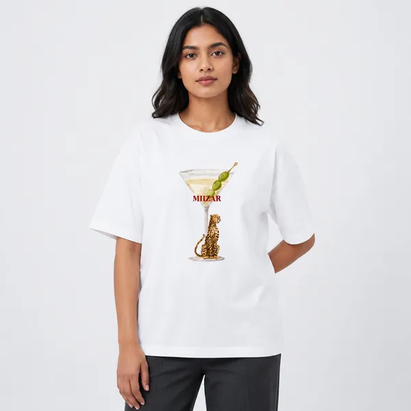 White_Terry_Cotton_Oversized_Leopard_Graphic_T-Shirt_For_Unisex