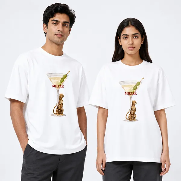 White_Terry_Cotton_Oversized_Leopard_Graphic_T-Shirt_For_Unisex