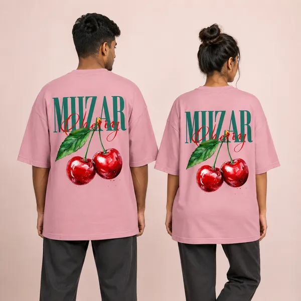 Flamingo_Terry_Cotton_Oversized_Cherry_Graphic_T-Shirt_For_Unisex
