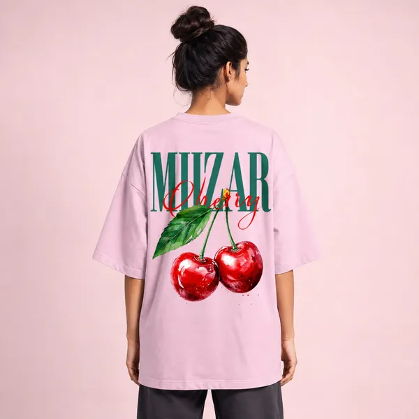 Light_Baby_Pink_Terry_Cotton_Oversized_Cherry_Graphic_T-Shirt_For_Unisex
