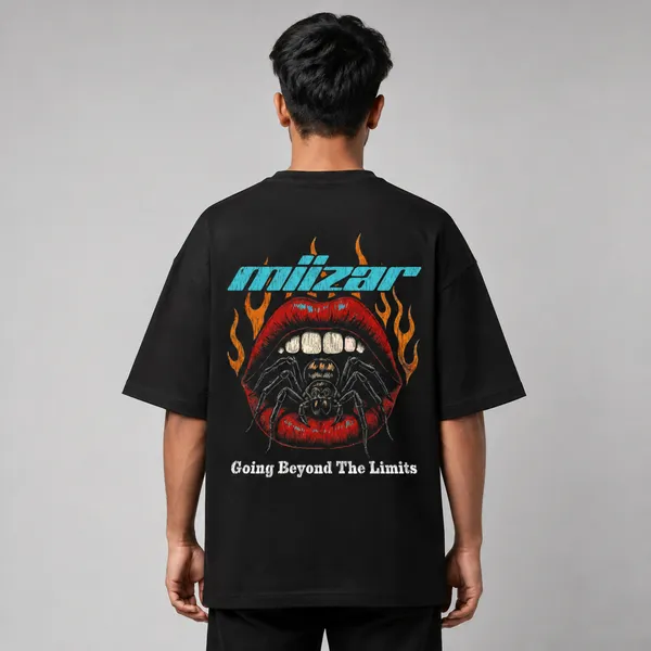 Black_Terry_Cotton_Oversized_Venom_Bite_T-Shirt_For_Unisex