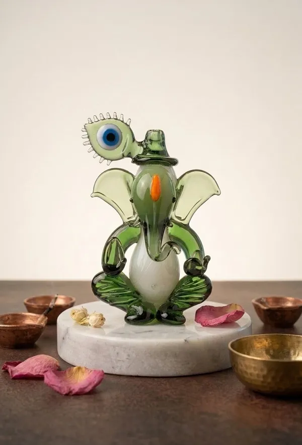 Green_Glass_Lord_Ganesha_Idol_With_Marble_Base