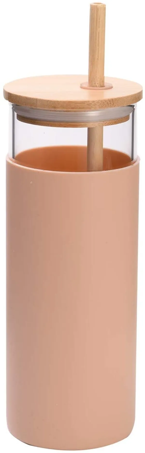 Wooden_Plunger_Glass_Manual_Churner_With_Peach_Sleeve_tumbler