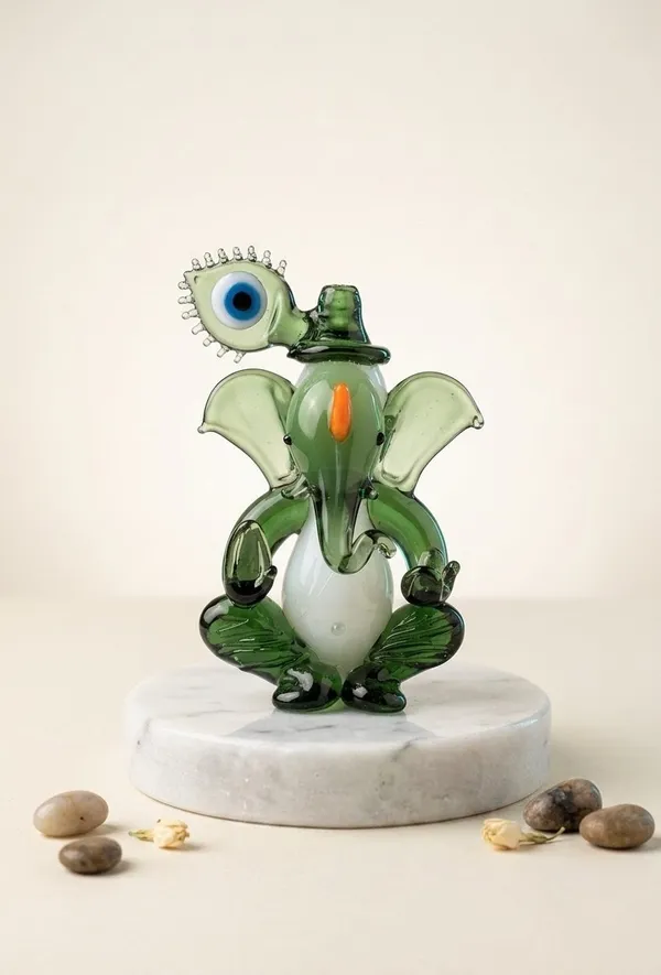 Green_Glass_Lord_Ganesha_Idol_With_Marble_Base