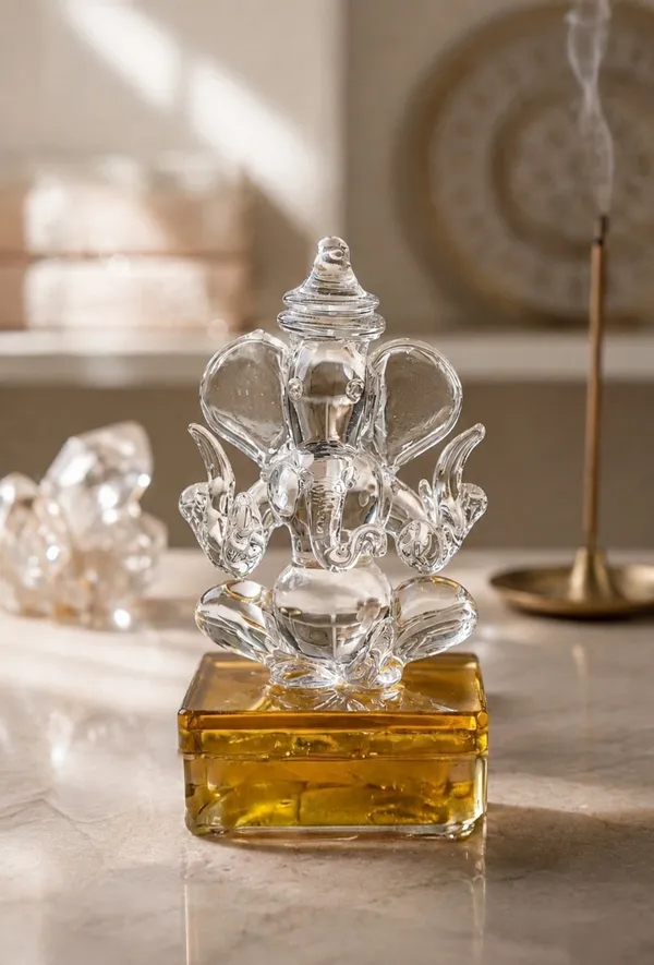Clear_Ganesha_Idol_with_Golden_Base