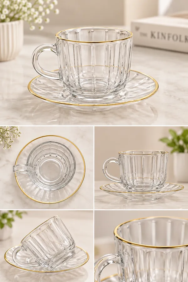 Glass_Gold_Rim_Fluted_Cup_And_Saucer