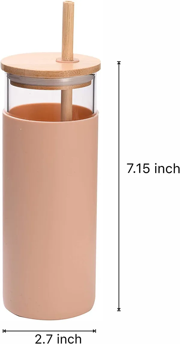 Wooden_Plunger_Glass_Manual_Churner_With_Peach_Sleeve_tumbler