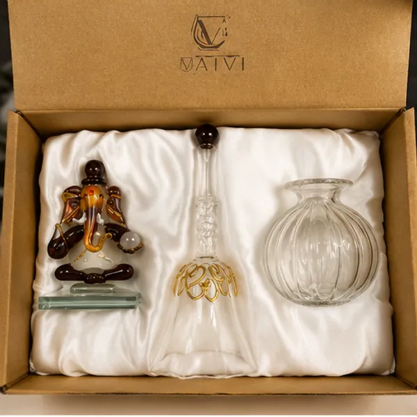Glass_Ganesha_Decorative_Set_with_Ornate_Bell_and_modak_dia