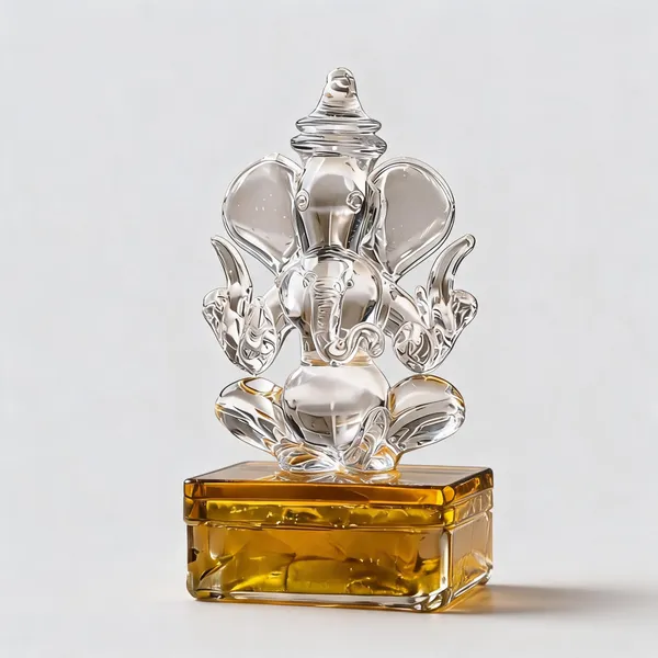 Clear_Glass_Ganesha_Idol_Golden_Base