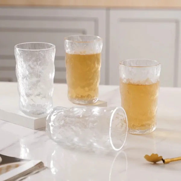 Clear_Textured_bear_Glass_Tumbler_Set