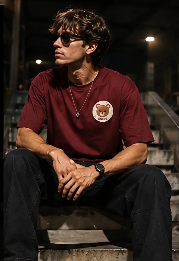 Maroon_Graphic_T-Shirt_for_Men