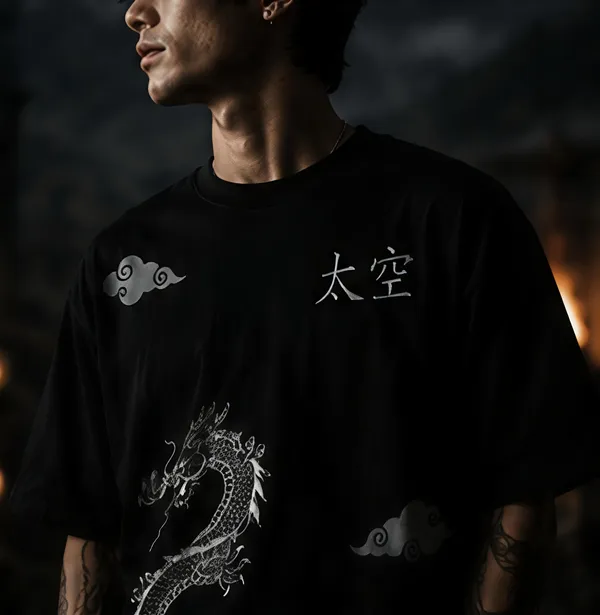 Black_Organic_Cotton_Oversized_Dragon_Graphic_T-Shirt_For_Men