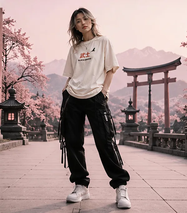 Cream_Organic_Cotton_Oversized_Samurai_Graphic_T-Shirt_For_Unisex