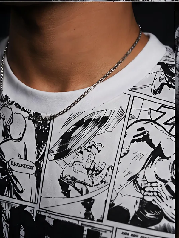 White_Organic_Cotton_Regular_Fit_Comic_Print_T-Shirt_For_Men