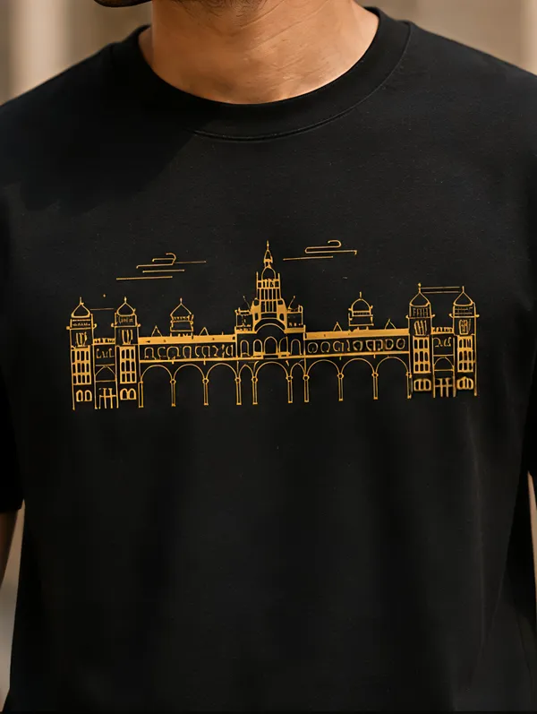 Black_Organic_Cotton_Regular_Fit_Cityscape_Graphic_T-Shirt_For_Men