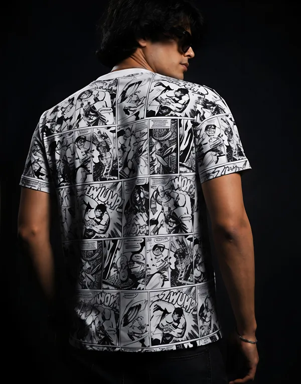 White_Organic_Cotton_Regular_Fit_Comic_Print_T-Shirt_For_Men