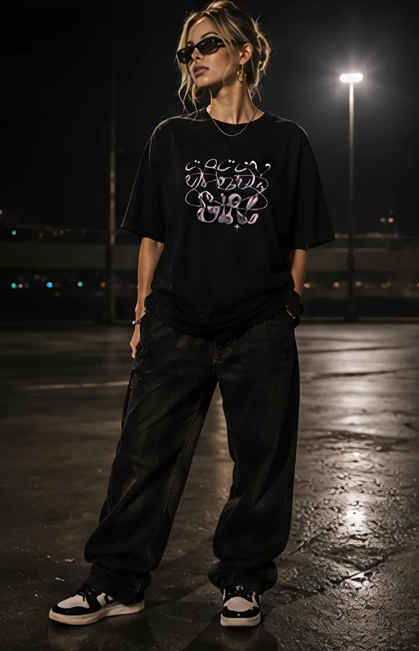 Black_Organic_Cotton_Oversized_Graphic_T-Shirt_For_Women