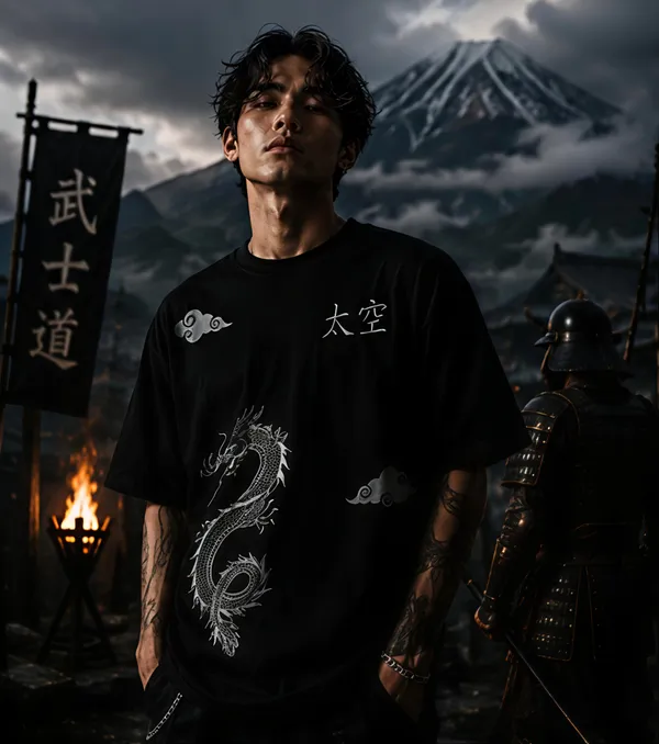 Black_Organic_Cotton_Oversized_Dragon_Graphic_T-Shirt_For_Men