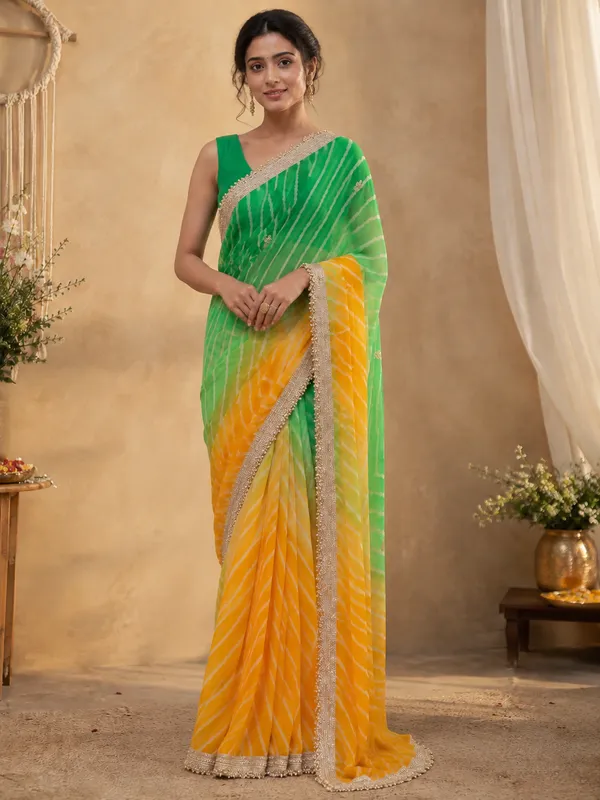 Chiffon_Orange_Saree