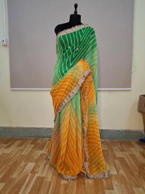 Chiffon_Orange_Saree
