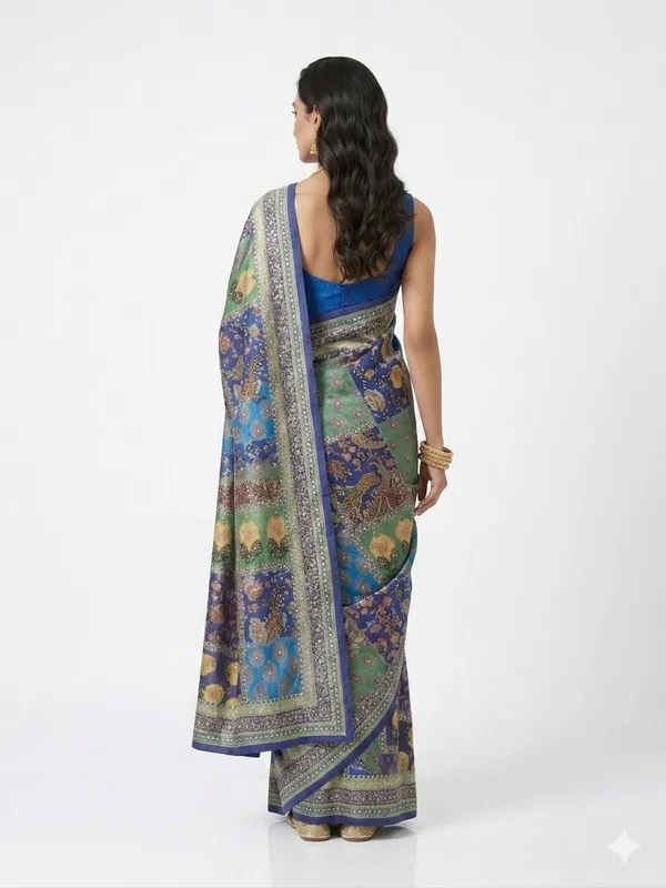 Chiffon_Blue_Saree