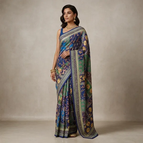 Blue_Chiffon_Saree_For_Women