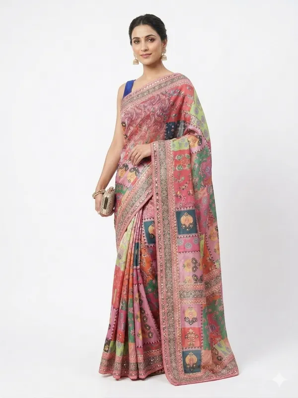 Chiffon_Pink_Saree