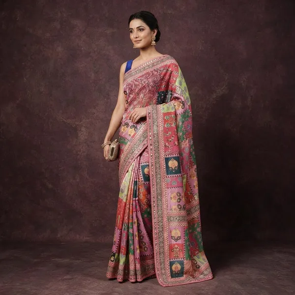 Pink_Chiffon_Saree_For_Women