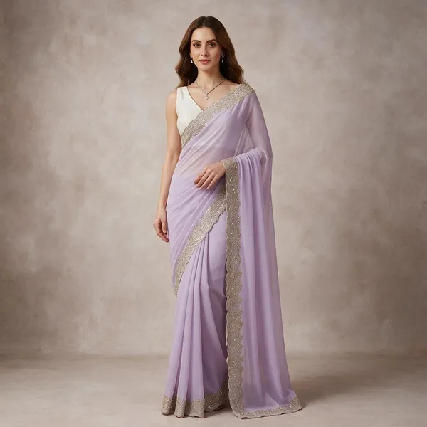 Lavender_Chiffon_Saree_For_Women