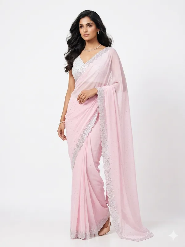 Chiffon_Pink_Saree