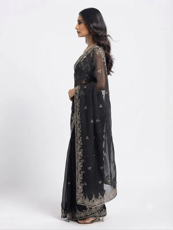 Chiffon_Black_Saree
