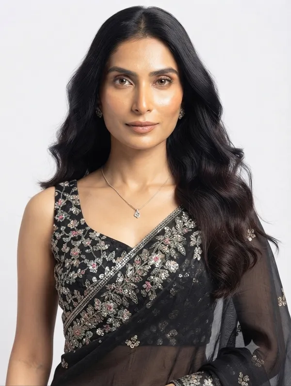 Chiffon_Black_Saree