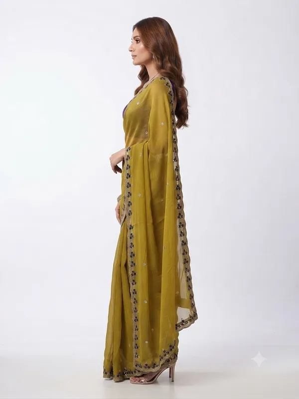 Chiffon_Green_Saree