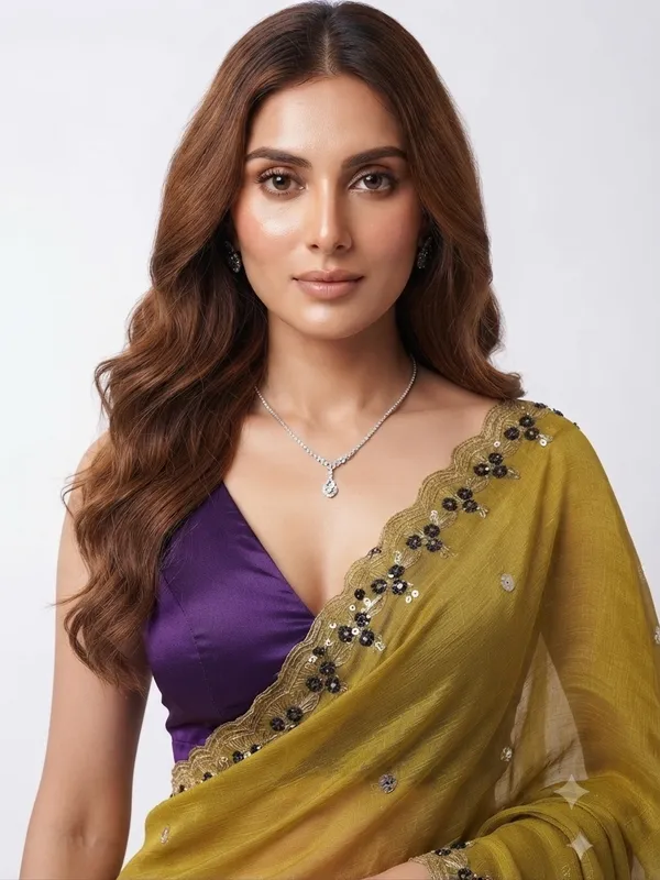 Chiffon_Green_Saree