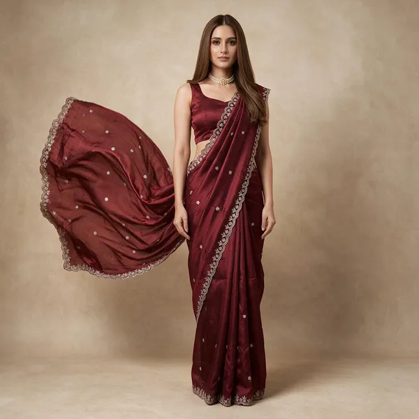 White_Chiffon_Saree_For_Women
