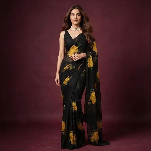 Multicolor_Chiffon_Saree_For_Women