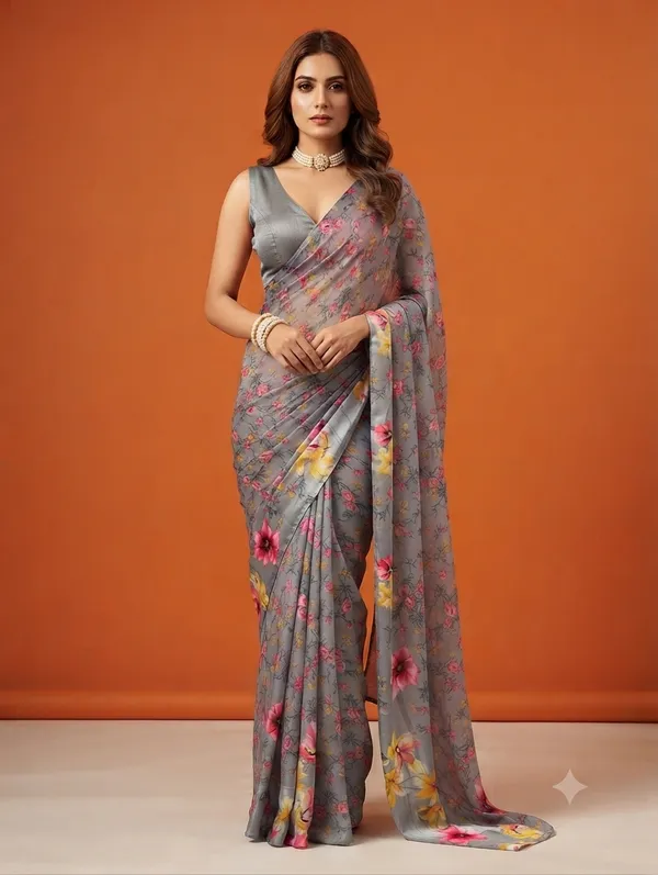 Chiffon_Grey_Saree