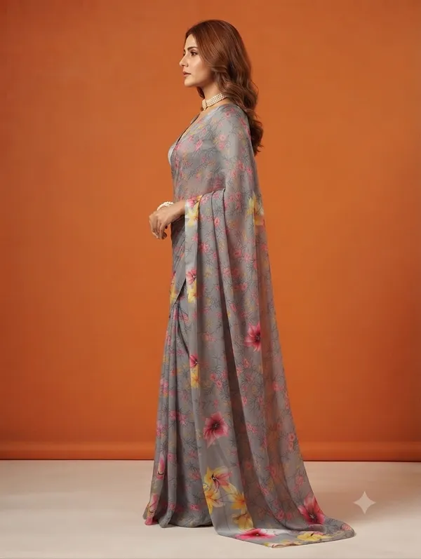 Chiffon_Grey_Saree