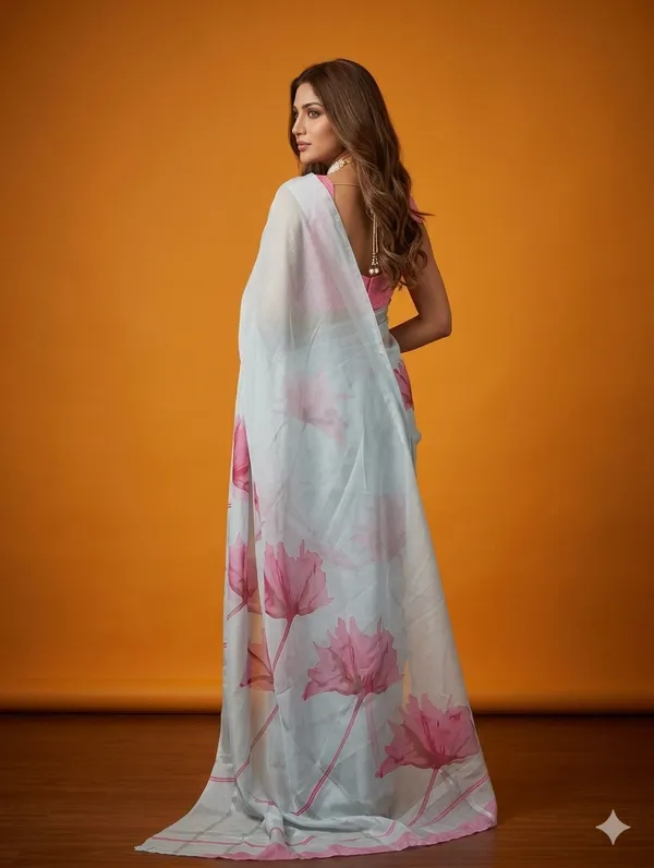 Chiffon_Sky_Blue_Saree