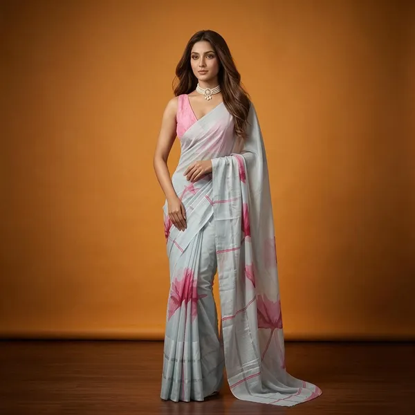 Sky_Blue_Chiffon_Saree_For_Women